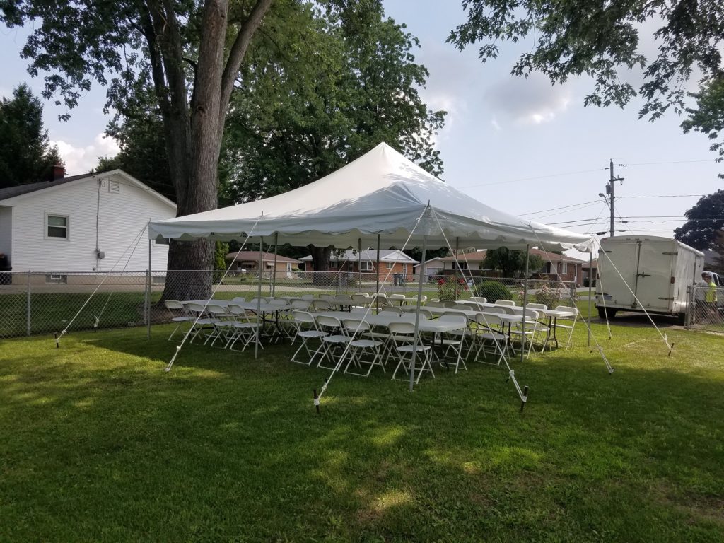 Poupard Tent Rental Monroe, MI. Party Tent Rental, Graduation Tent